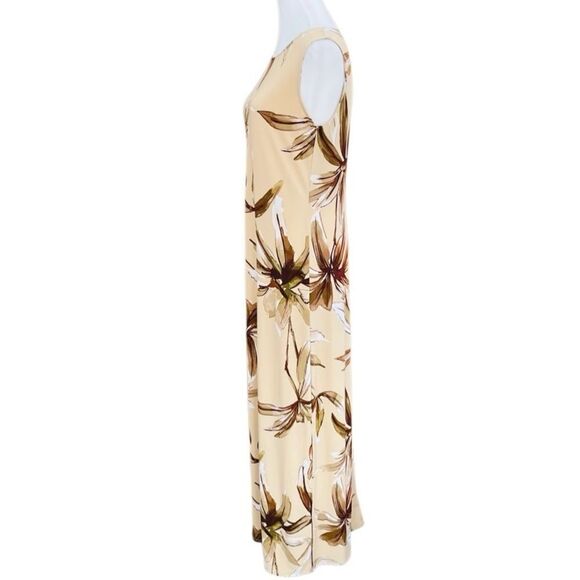 TAHARI sleeveless floral sheath style maxi dress size small. - Picture 4 of 8